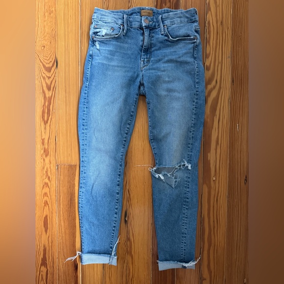 Mother Looker Ankle Fray Jeans - Picture 1 of 10